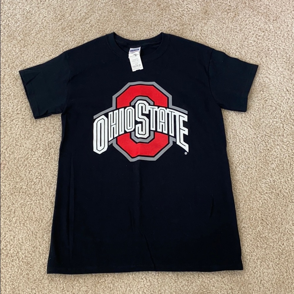 Ohio State Black Cotton Tee Shirt